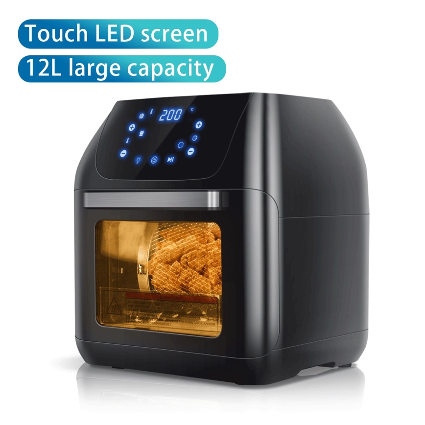 Aigostar - Varmluftsovn 1400W/230V 12l sort