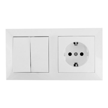 Aigostar - Vægkontakt med udtag 1x16A/250V