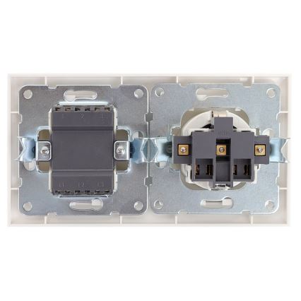 Aigostar - Vægkontakt med udtag 1x16A/250V