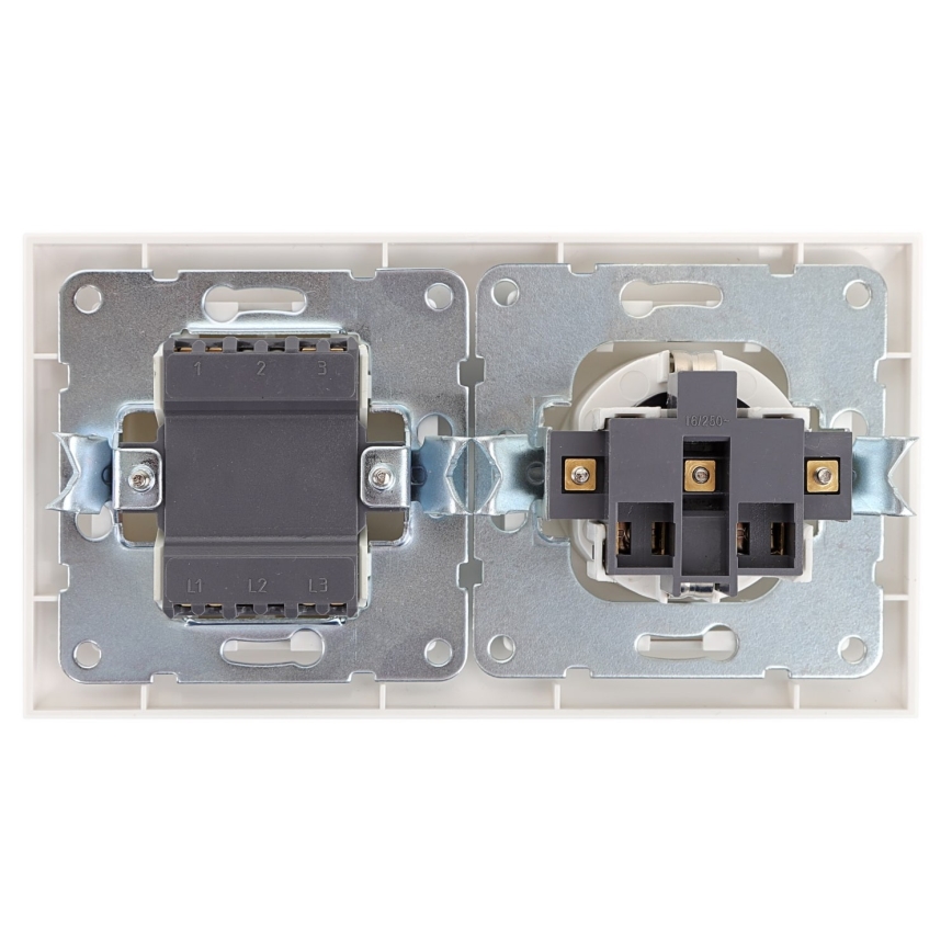 Aigostar - Vægkontakt med udtag 1x16A/250V