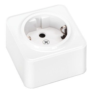Aigostar - Vægmonteret SCHUKO-stikkontakt 250 V hvid