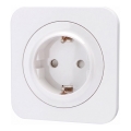 Aigostar - Vægstikkontakt med SCHUKO-ramme 250V/16A hvid