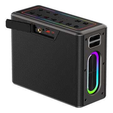 AKAI ABTSW-120 - Trådløs højttaler med to mikrofoner 80W/4000 mAh IPX6