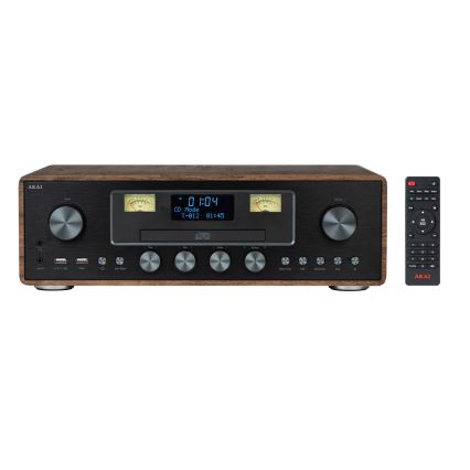 AKAI AM-100 RHAPSODY - Mikroanlæg med CD/FM/DAB/AUX/USB/MP3 40 W/230 V + fjernbetjening