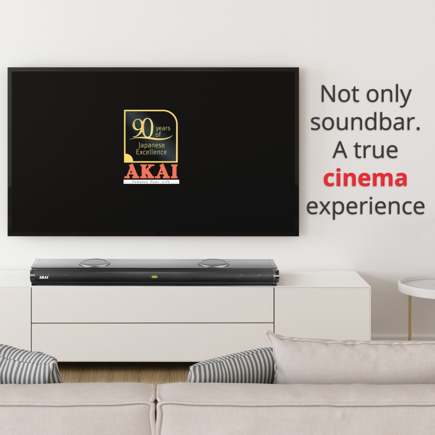 AKAI ASB-29 - Soundbar med aktiv subwoofer 120W/230V + fjernbetjening