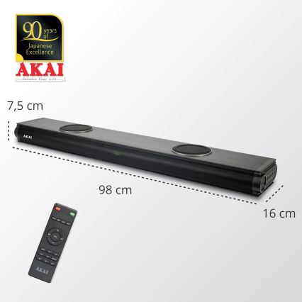 AKAI ASB-29 - Soundbar med aktiv subwoofer 120W/230V + fjernbetjening