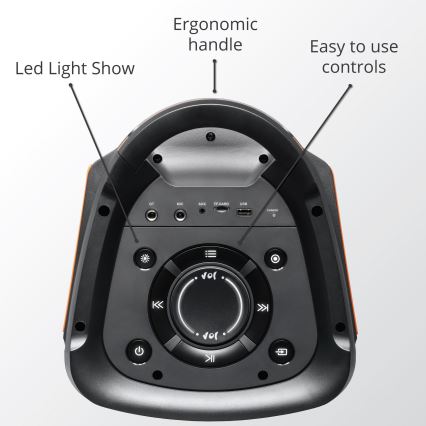 AKAI PARTY BOX 810 - Trådløs højttaler 65W/230V 5000 mAh + fjernbetjening