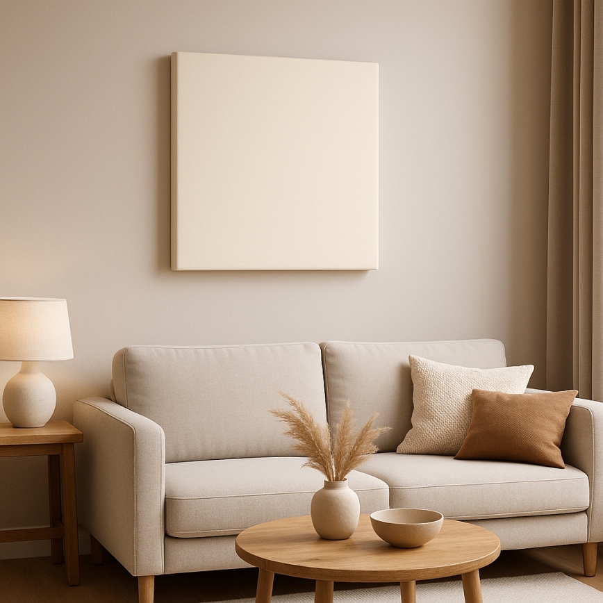 Akustisk panel SILENCE 58x58 cm cremefarvet