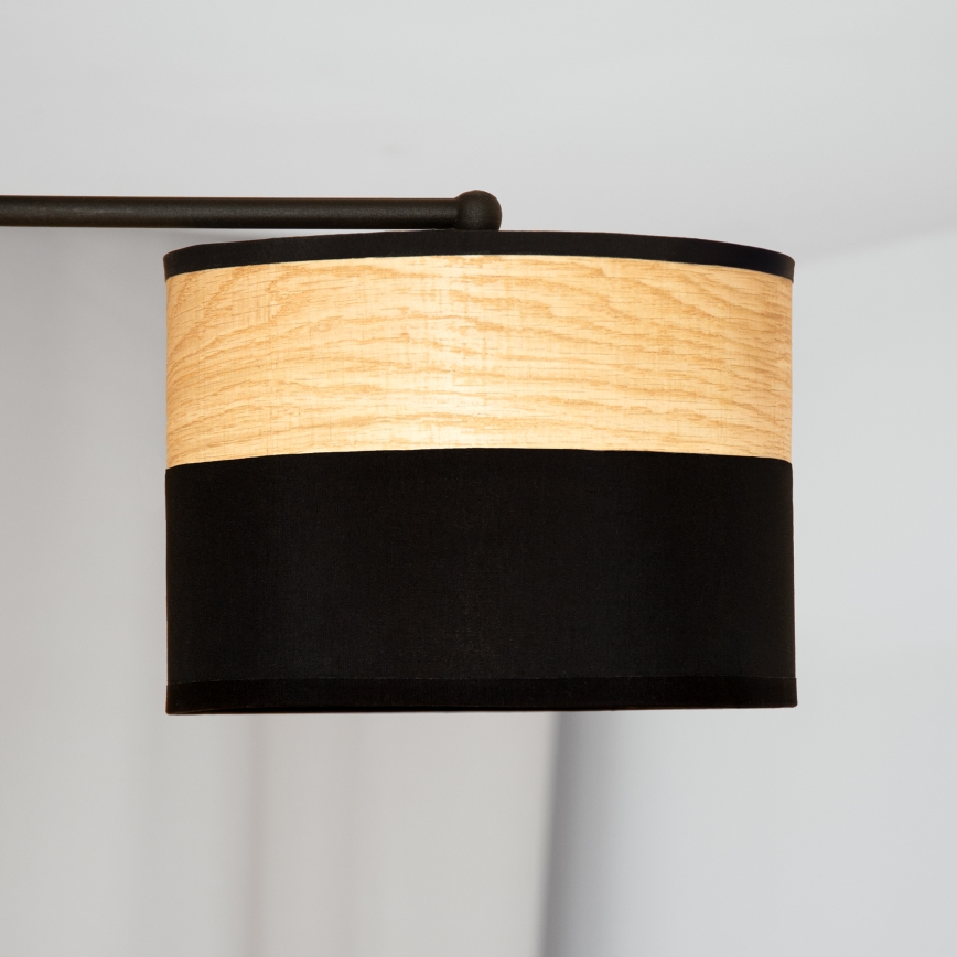 ALBA påbygget lysekrone, 3xE27/15W/230V, Ø 66 cm, sort/brun