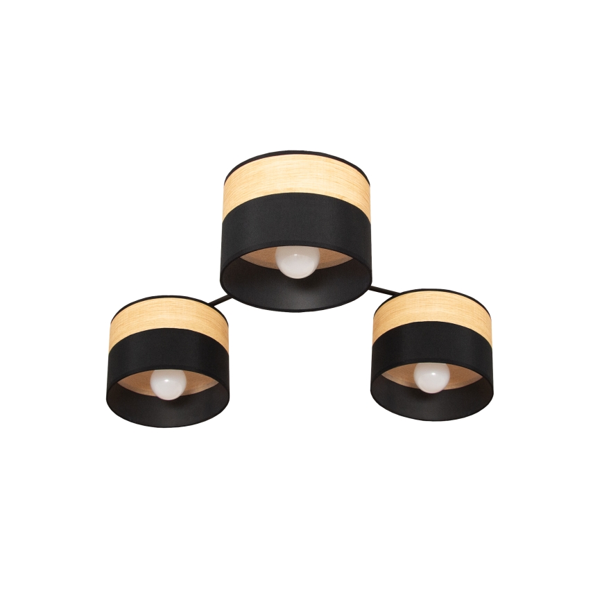 ALBA påbygget lysekrone, 3xE27/15W/230V, Ø 66 cm, sort/brun