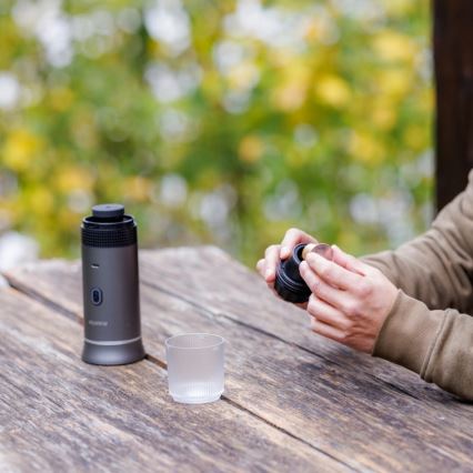 Aligator ACM002 - PortaCaffé 3-i-1 genopladelig rejsekaffemaskine 72 W/7500 mAh grå