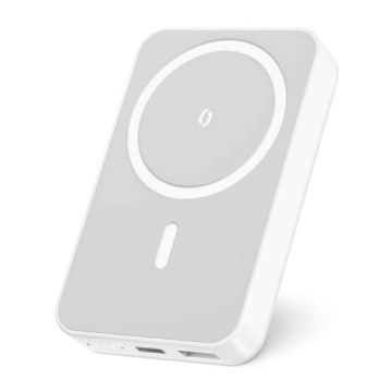Aligator AMS04WT - Powerbank med trådløs Qi- og MagSafe-opladning, 10000 mAh, 15W Power Delivery, sort