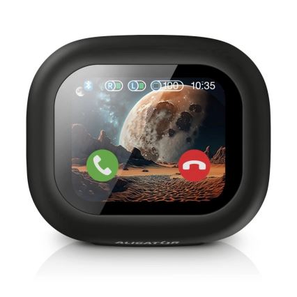 Aligator ATR10BK - Trådløse høretelefoner med 2-i-1 oversætter Pods Translate 470 mAh + 2x 40 mAh sort