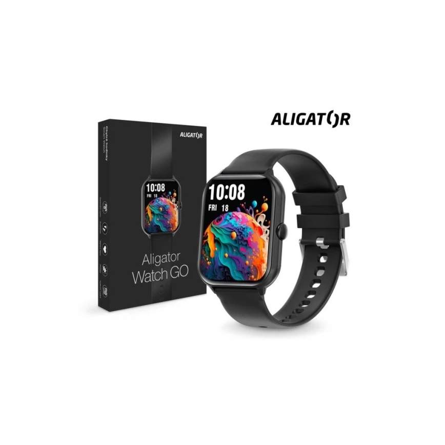 Aligator AW10BK - Smartwatch Watch GO 220 mAh IP67 sort