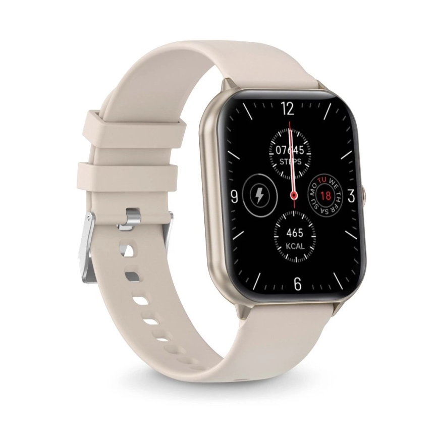 Aligator AW10SR - Smartwatch Watch GO 220 mAh IP67 cremefarvet