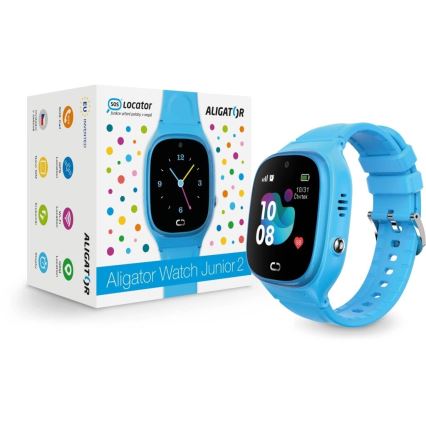 Aligator AW11BE - Smartwatch Watch Junior 2 450 mAh IP67 Wi-Fi blå