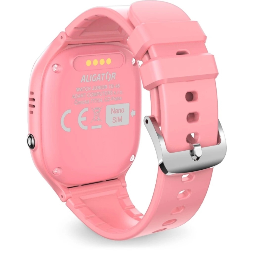 Aligator AW11PK - Smartwatch Watch Junior 2, 450 mAh, IP67, Wi‑Fi, pink
