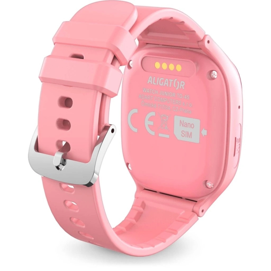 Aligator AW11PK - Smartwatch Watch Junior 2, 450 mAh, IP67, Wi‑Fi, pink