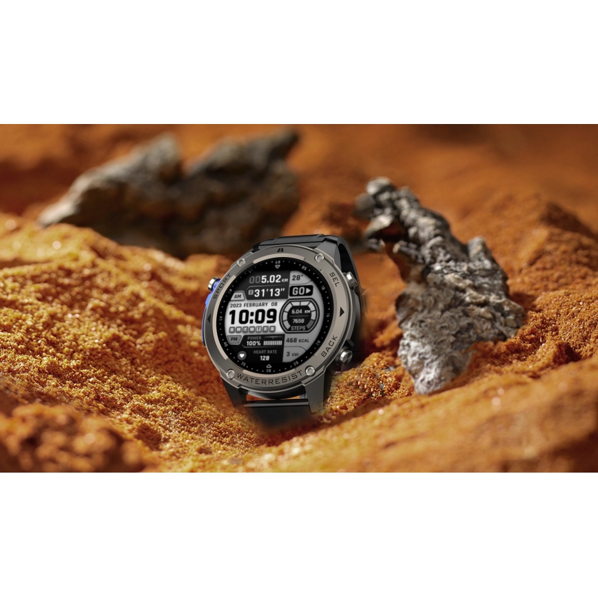 Aligator AW12BK - Smartwatch Watch GPS 500 mAh IP69K sort