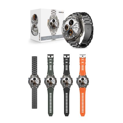 Aligator AW12BK - Smartwatch Watch GPS 500 mAh IP69K sort