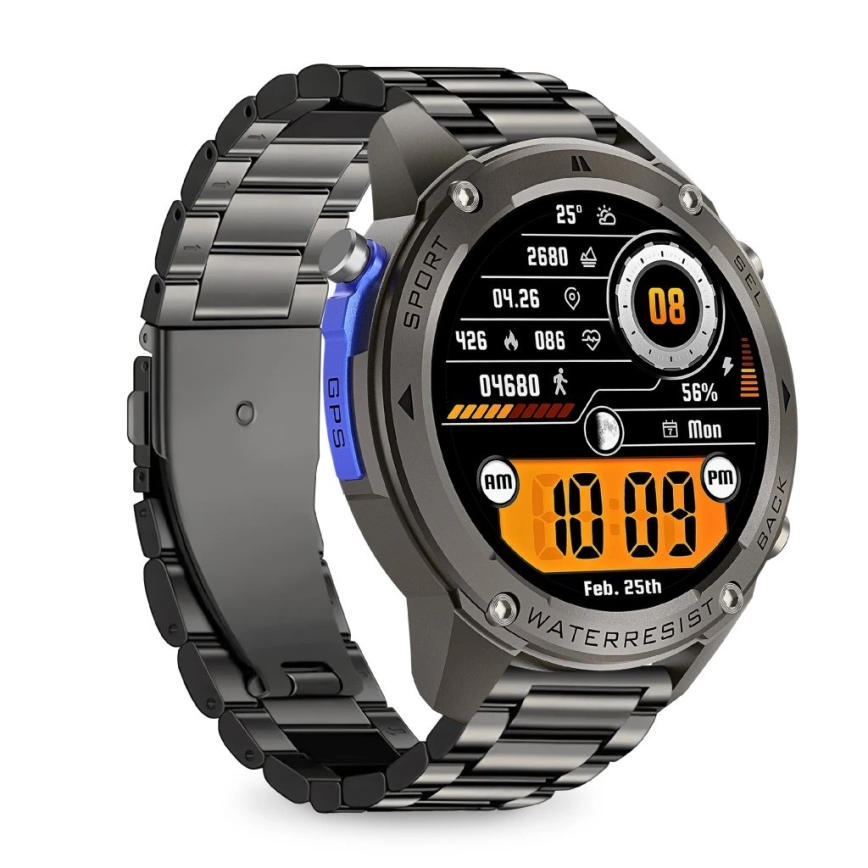 Aligator AW12BK - Smartwatch Watch GPS 500 mAh IP69K sort