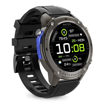 Aligator AW12BK - Smartwatch Watch GPS 500 mAh IP69K sort