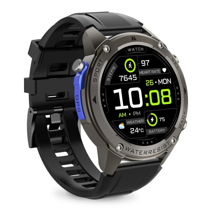 Aligator AW12BK - Smartwatch Watch GPS 500 mAh IP69K sort