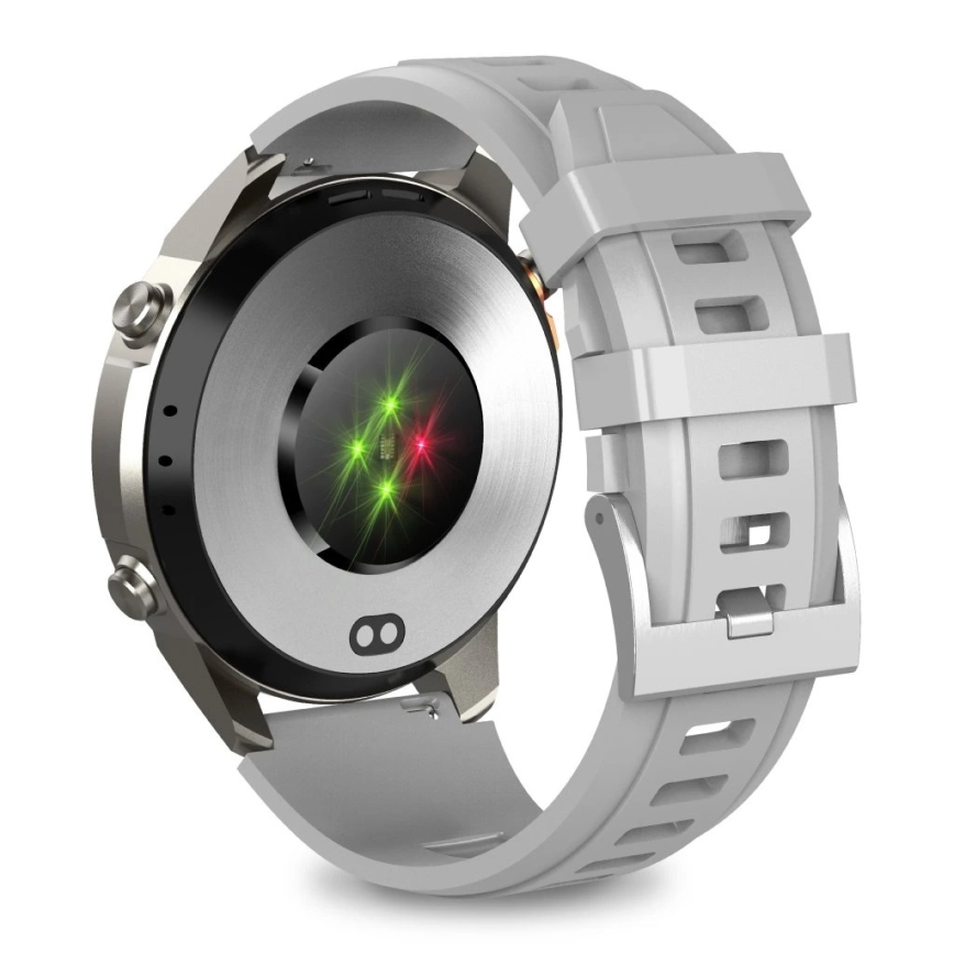 Aligator AW12SR - Smartwatch med GPS, 500 mAh, IP69K, sølv