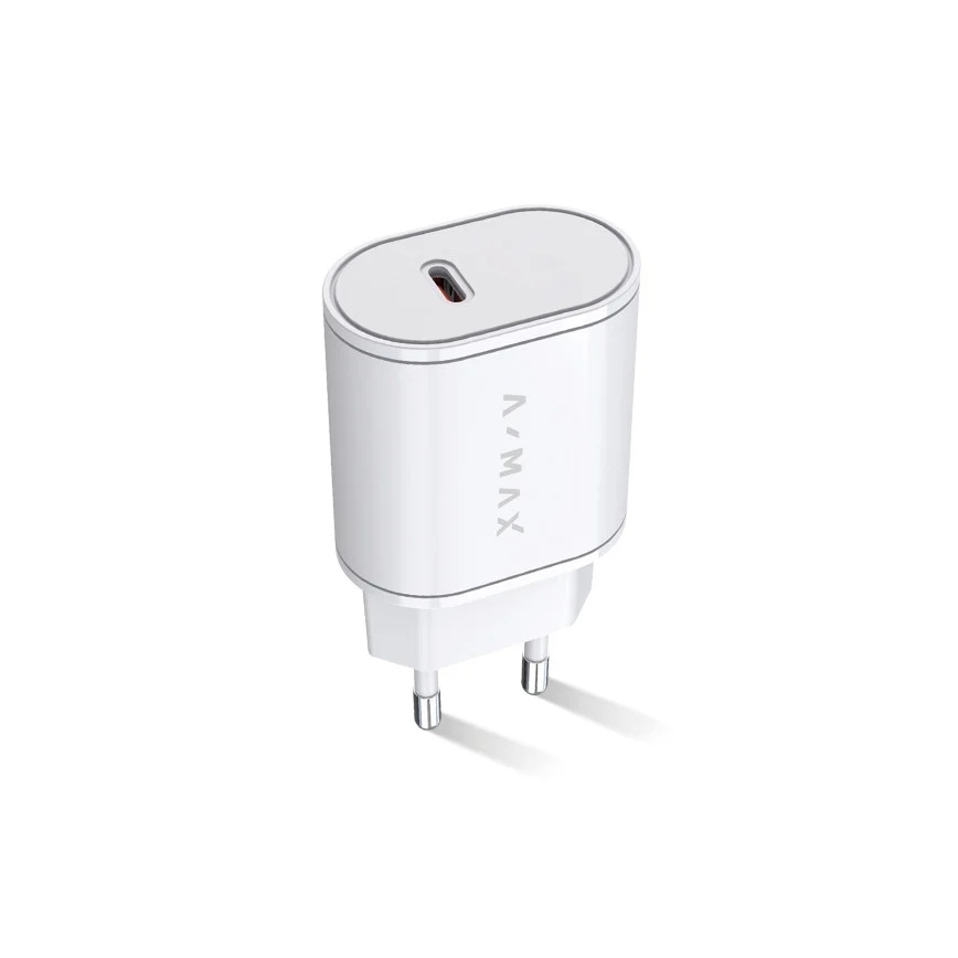 Aligator AX0001V - A-MAX Power Delivery 20W USB-C hurtigopladningsadapter, hvid