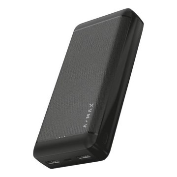 Aligator AX0004 - Powerbank A-MAX 20000 mAh 3,7 V sort