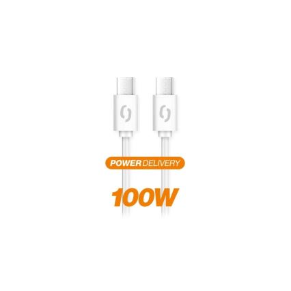 Aligator DATKP47 - USB-kabel USB-C / USB-C 100W Power Delivery 1,5m hvid