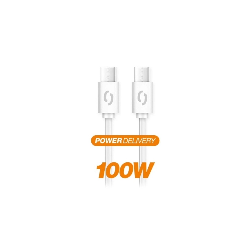Aligator DATKP47 - USB-kabel USB-C / USB-C 100W Power Delivery 1,5m hvid