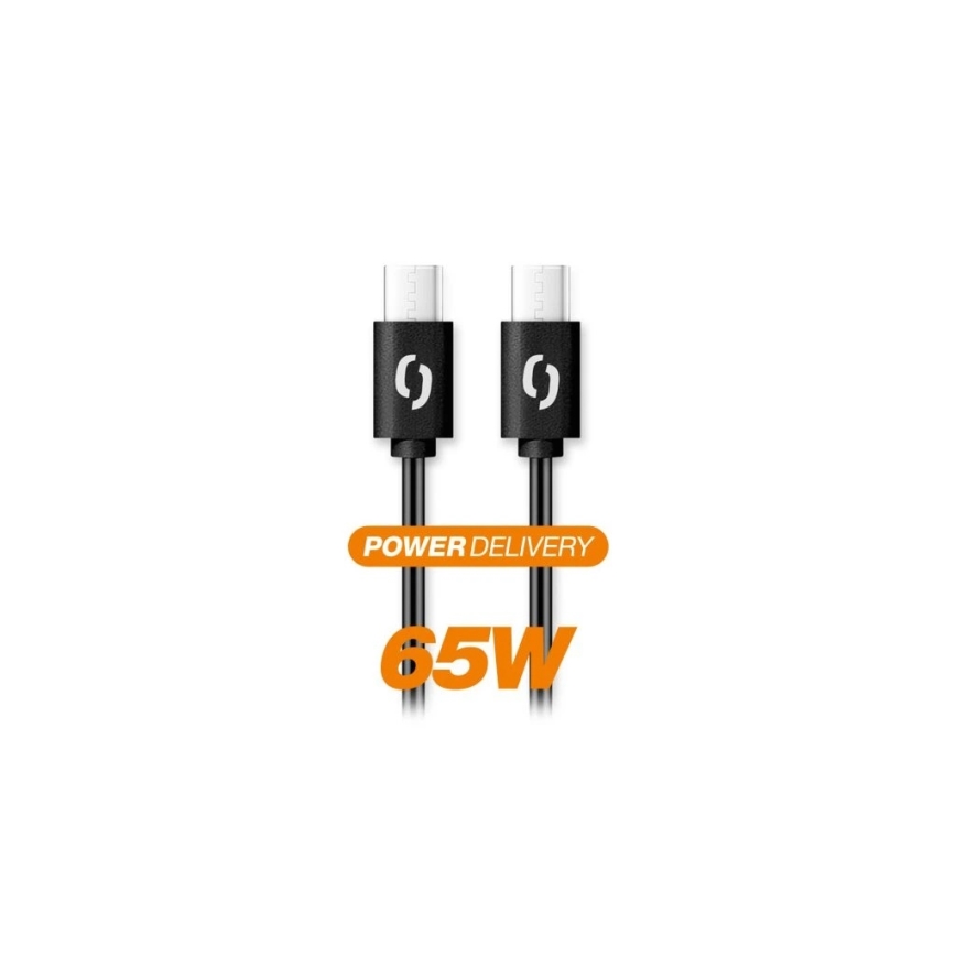 Aligator DATKP48 - USB-kabel USB-C / USB-C 65W Power Delivery 1,5m sort