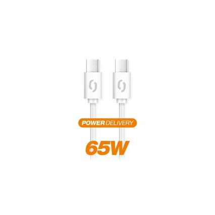 Aligator DATKP49 - USB-kabel USB-C / USB-C 65W Power Delivery 1,5 m hvid