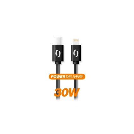 Aligator DATKP50 - USB-kabel USB-C til Lightning, 30 W Power Delivery, 1,5 m, sort