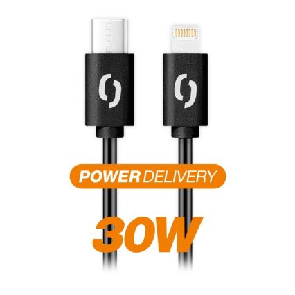 Aligator DATKP56 - USB-kabel USB-C / Lightning 30 W Power Delivery 0,5 m sort
