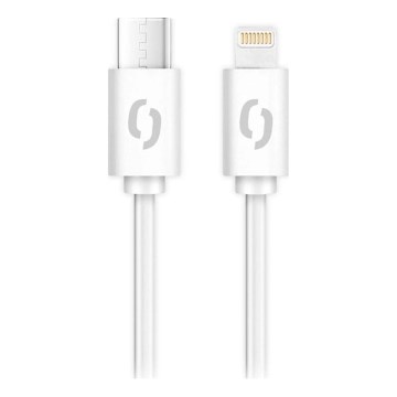 Aligator DATKP57 - USB-kabel USB-C / Lightning, 30 W Power Delivery, 0,5 m, hvid