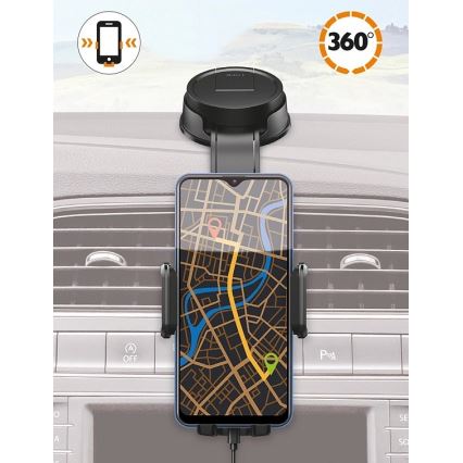 Aligator HA25 - Mobilholder til bilen med fleksibel arm, sort