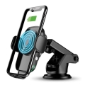 Aligator HAK2 - Automatisk telefonholder til bilen med 15W Qi trådløs opladning, sort