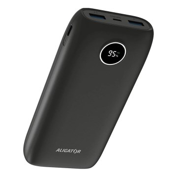 Aligator PBPD20BK - Powerbank med LCD-display, Power Delivery 20000 mAh/20W/3,7V, sort