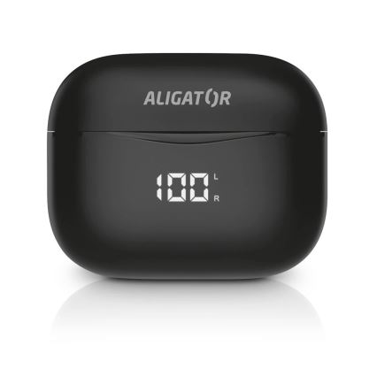 Aligator TWS06 - Trådløse ørepropper Pods PRO 3 200 mAh + 2x 30 mAh IP30 sort