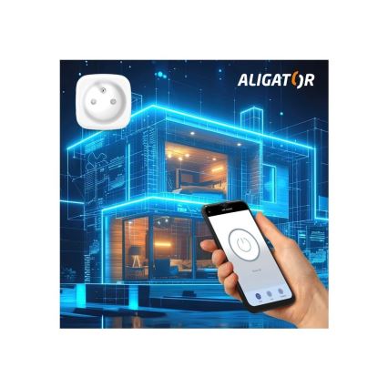 Aligator WAL001 - Smart stikkontakt 3680W/230V/Type E/16A Wi-Fi Tuya