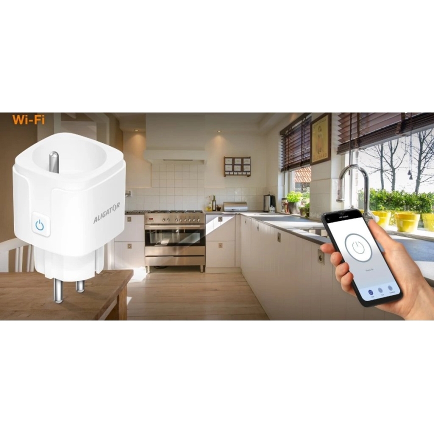 Aligator WAL001 - Smart stikkontakt 3680W/230V/Type E/16A Wi-Fi Tuya