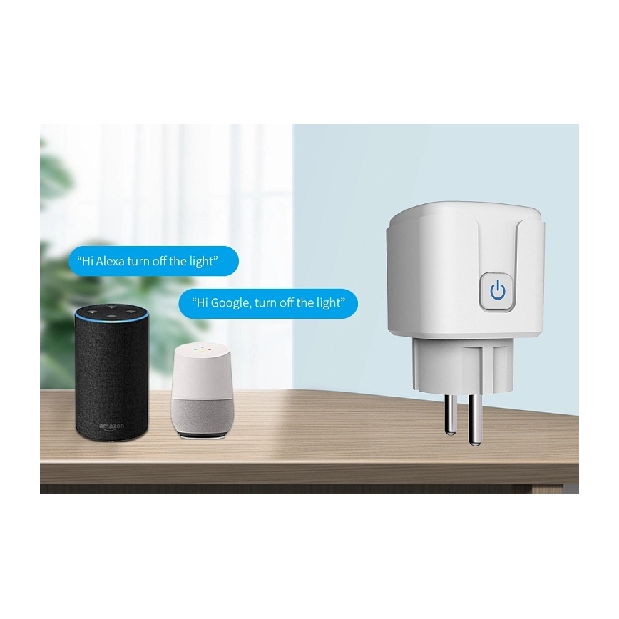 Aligator WAL001 - Smart stikkontakt 3680W/230V/Type E/16A Wi-Fi Tuya