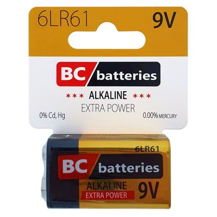 Alkalisk batteri 6LR61 EXTRA POWER 9V