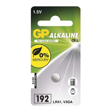 Alkalisk knapbatteri LR41 GP ALKALINE 1,5V/24 mAh