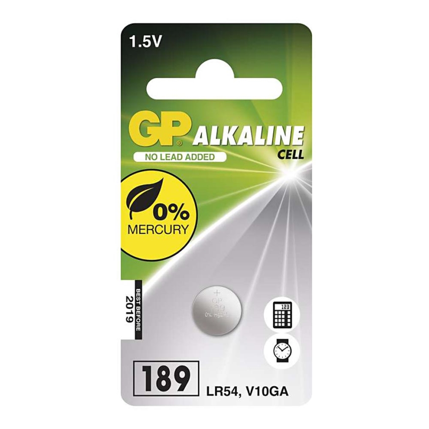 Alkalisk knapbatteri LR54 GP ALKALINE 1,5V/44 mAh