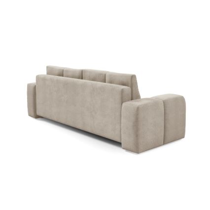 Udtrækkelig polstret 3-personers sofa med opbevaringsplads ALMADA beige