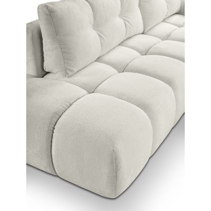 Udfoldelig hjørnesofa med opbevaringsplads i L-form ALMADA højre beige