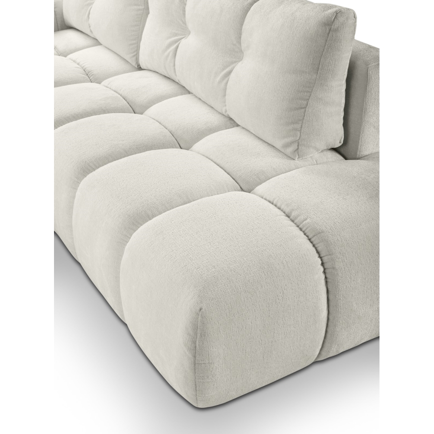 Udbetragelig hjørnesofa med opbevaring i L-form ALMADA venstrevendt beige